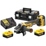   DeWALT DCG405P3-QW Sarokcsiszoló 18V 125mm 3db 5Ah akku+töltő T-Stak koffer