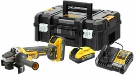 Dewalt Sarokcsiszoló, akkus 18V 125 mm 2 db 5.0 Ah laposfejű POWERSTACK