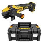   DEWALT DCG409NT-XJ Akkus sarokcsiszoló szénkefementes, kofferben (18V/125mm) (Akku és töltő nélkül!)