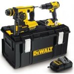   DCH253 18V XR SDS-Plus fúró-vésőkalapács+DCD780 18V XR fúró-csavarozó+2x18V/4.0Ah Li-Ion akkumulátor+ DCB105 töltő+ DS300