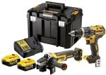   Dewalt akkus gépszett DCK2020P2T-QW (DCD791+DCG405) 18V 2x5,0 AH Tstak kofferban