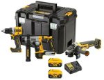   DeWALT DCK355P2T-QW Akkus gépszett (DCD800+DCG405+DCH172)+(18V/2x5,0Ah)Tstak